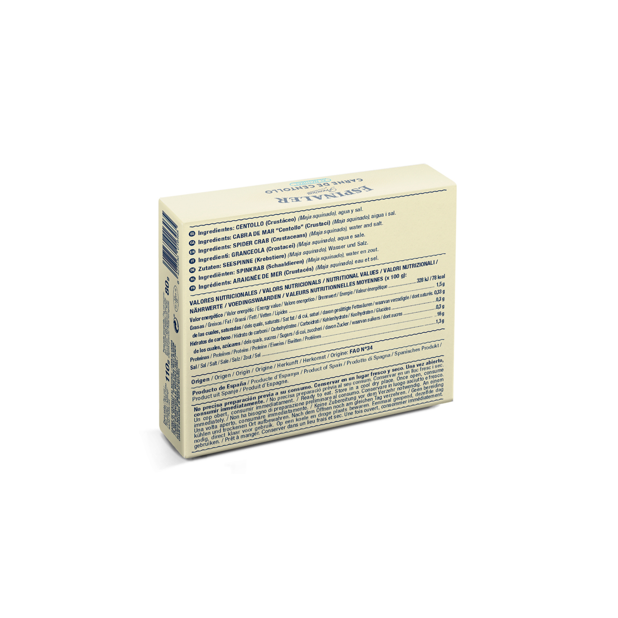 ESPINALER PREMIUM SPIDER CRAB IN BRINE